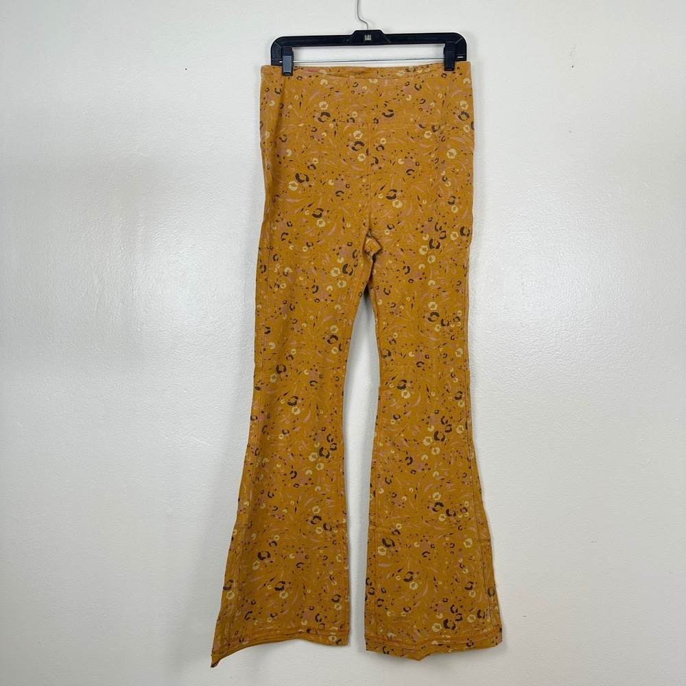 prAna‎ Women's XL Bohemia Hill Flare Pant Spiced Seasons Floral Hemp Yoga